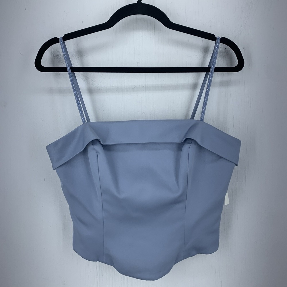 Alfred Angelo Womens 10 Halter Top Beaded Blue 6608 Strappy Sleeveless Party NEW